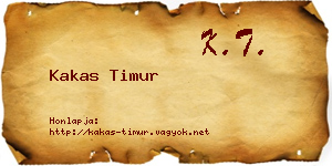 Kakas Timur névjegykártya